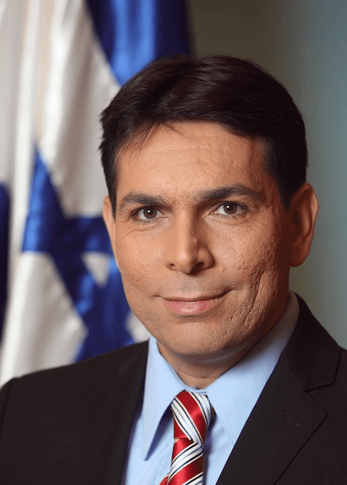 Danny Danon with the Israeli flag